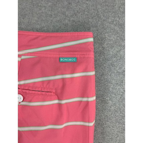 Bonobos Striped Lined Swim‎ Trunks Shorts (Men's Size 38) Pink - Picture 7 of 9